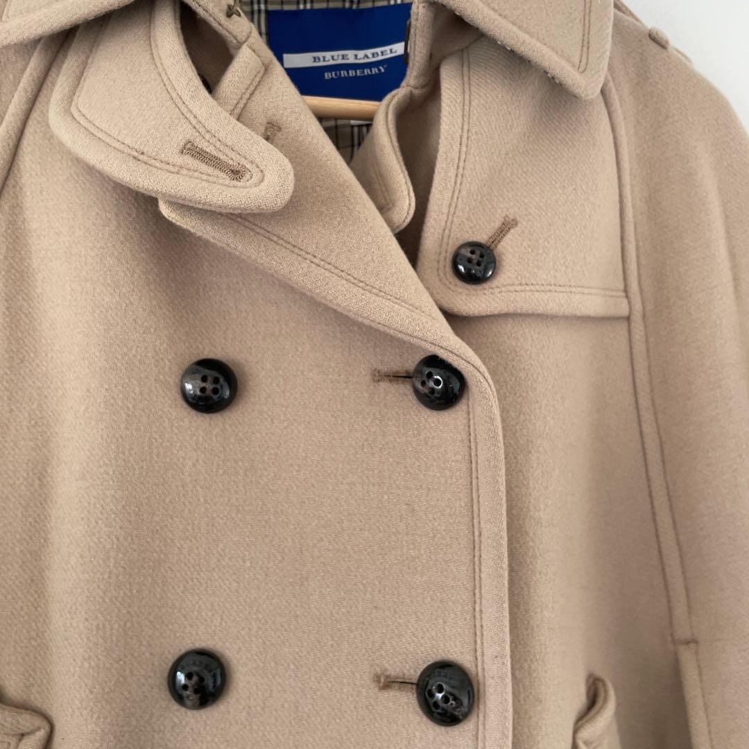 ✨ 【BURBERRY】バーバリー ウール ケープ風ショートコート（キャメル)