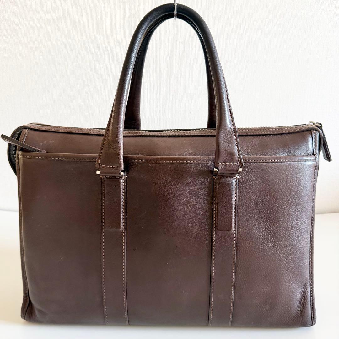 【防水本革】土屋鞄 プロータ 防水ジッパーソフトブリーフ ダークブラウン A4