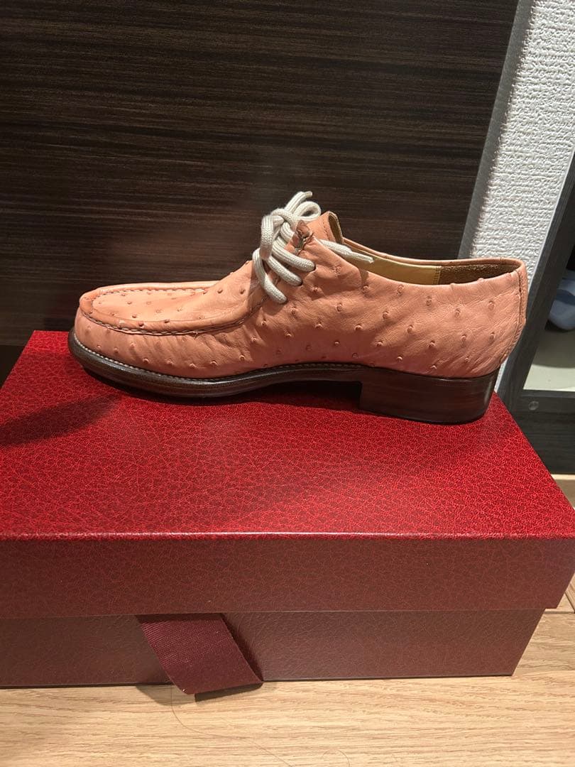 le yucca's オーストリッチレザー モカシン ピンク