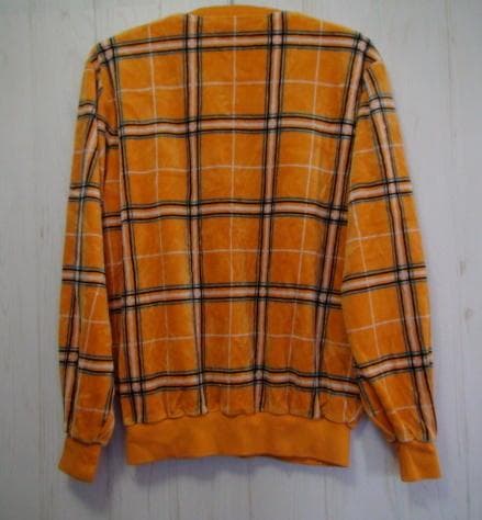 20273　グランドスラム　メンズ　Ｖネック長袖トップス　黄色チェック　Ｌ