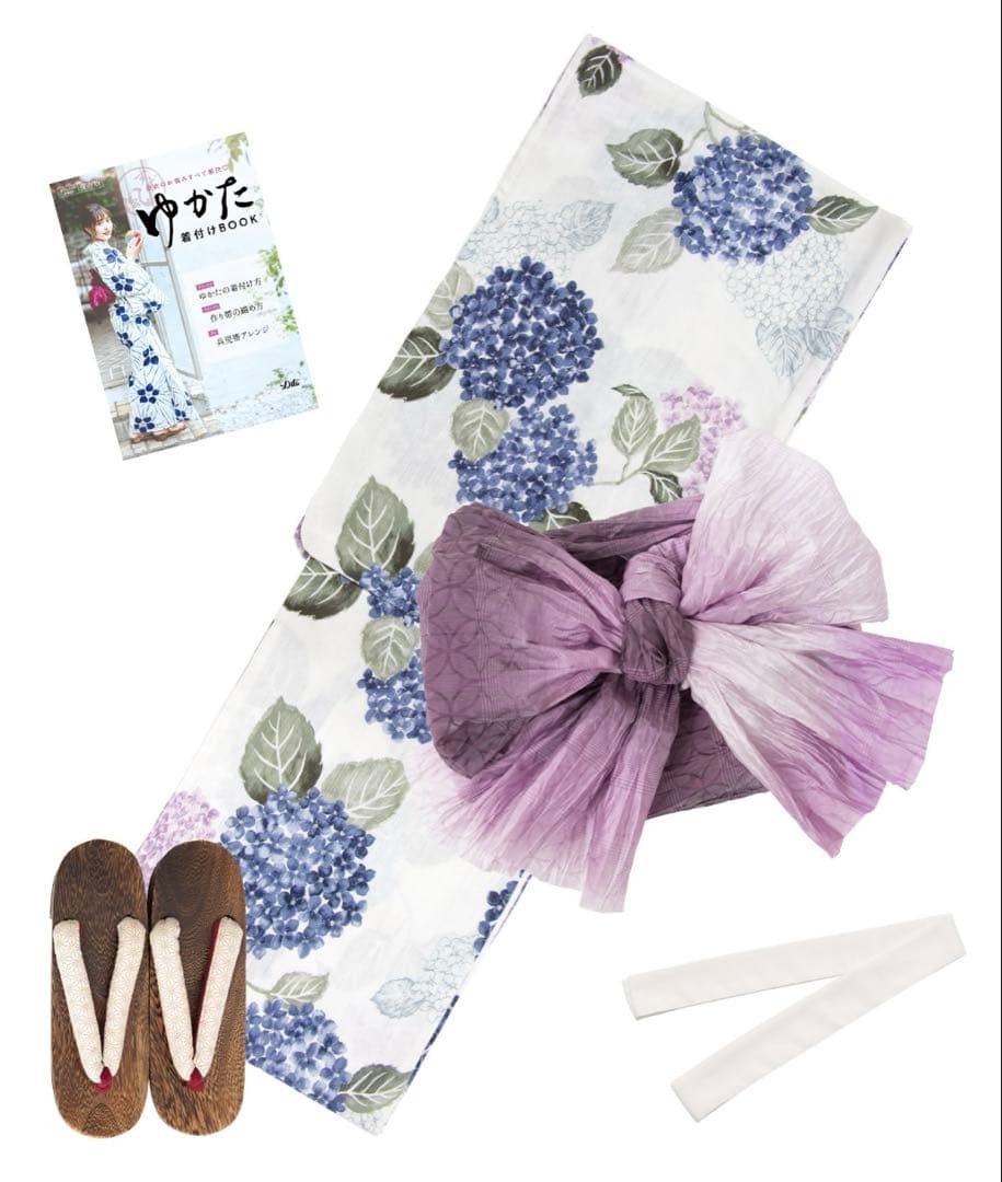 Dita ディータ　紫陽花柄 浴衣・帯セット