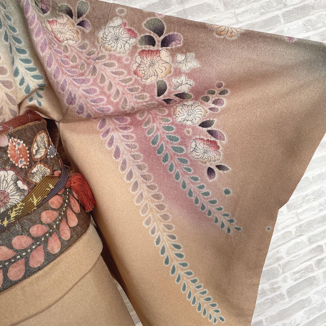 訪問着　フルセット　辻ヶ花　銀通し　落款　着物　H8