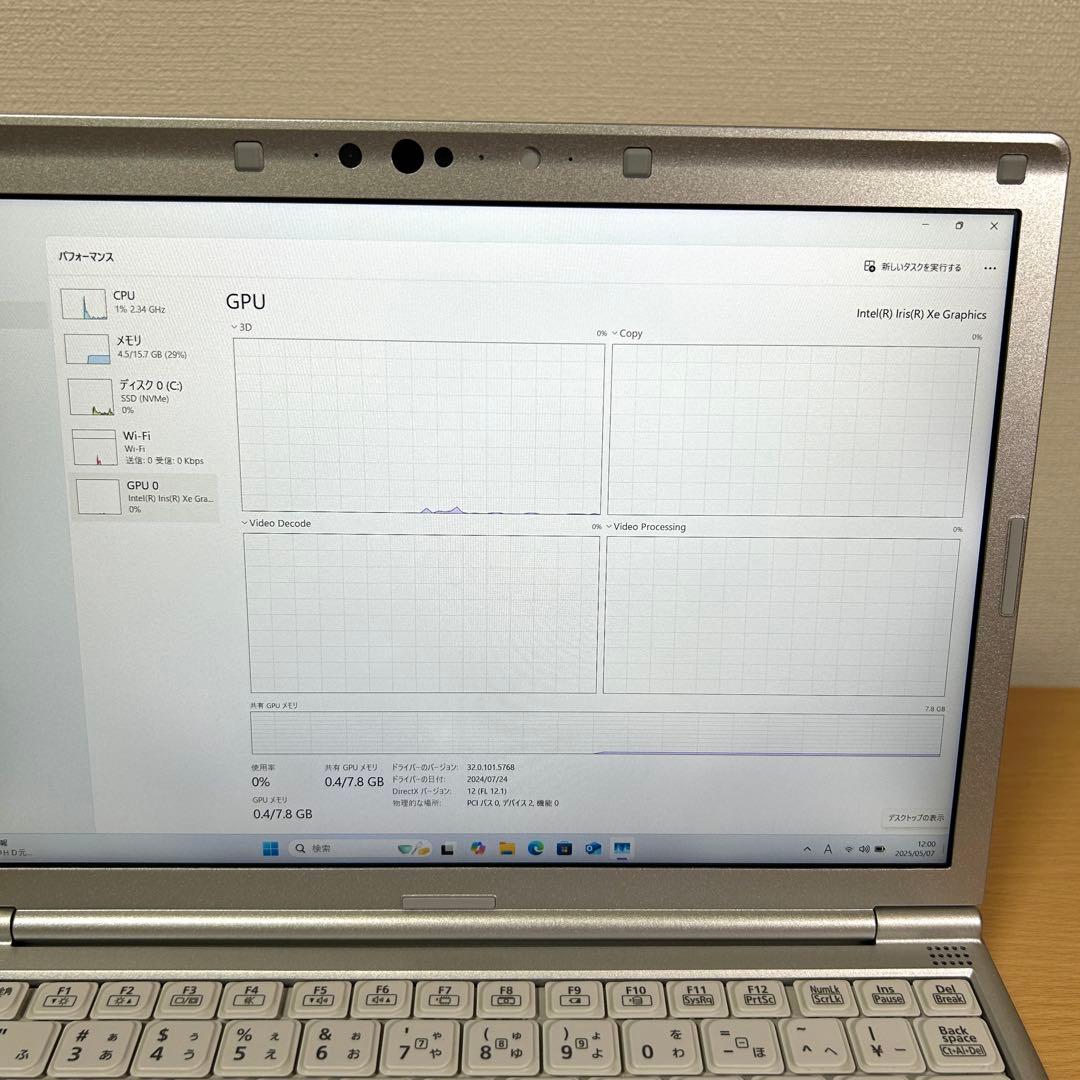 Windowsノート本体 Panasonic Let's note SV1 1TB 16GB CF-SV1
