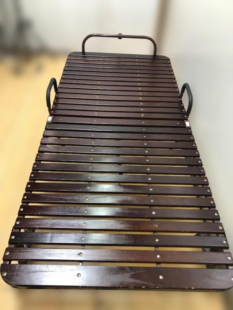 送料無料 折りたたみベッド 木製すのこ シングル相当 キャスター付 251214