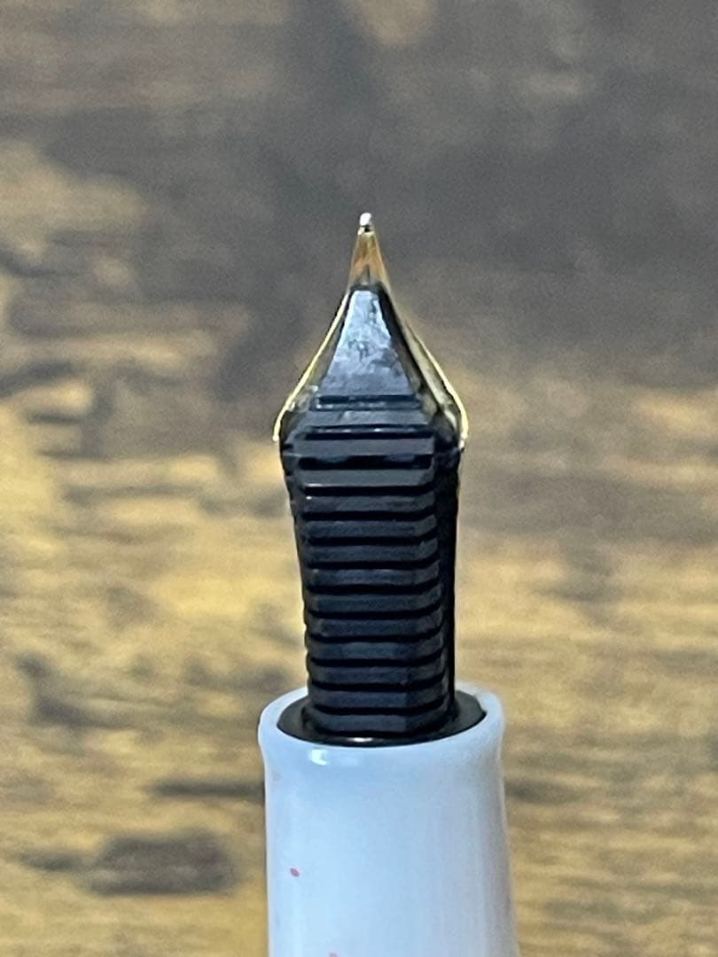 試筆のみ　四季織　雪椿　万年筆　MF セーラー　万年筆　コンバーター＆ケース付き