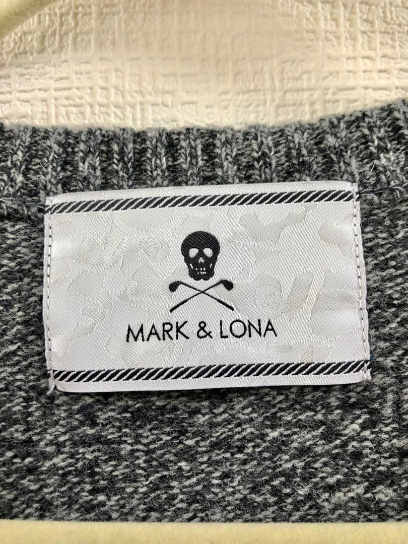 『MARK&LONA』マークアンドロナ セーター　スカル　グレー　XLサイズ