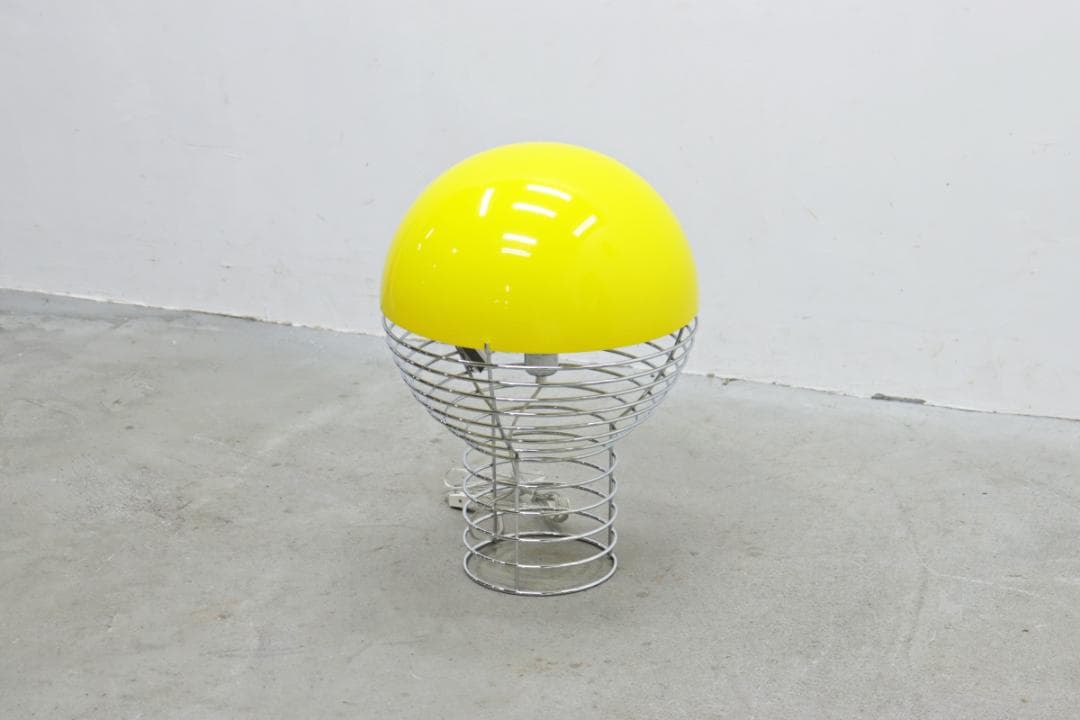 未使用 正規品 ヴェルナー パントン ワイヤーランプ 北欧 照明 イエロー