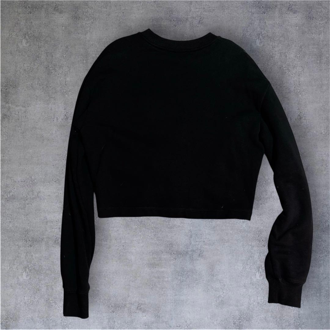 美品MSGM クロップドトレーナースウェット裏起毛ネコキャット猫