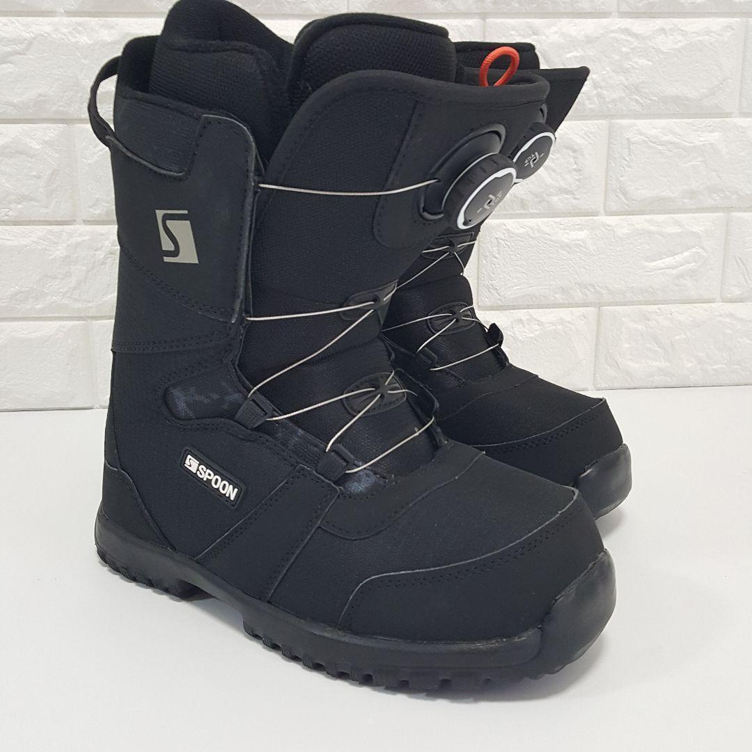 極美品 SPOON スノーボードブーツ TGFダイヤル式 黒 22.5～23.0