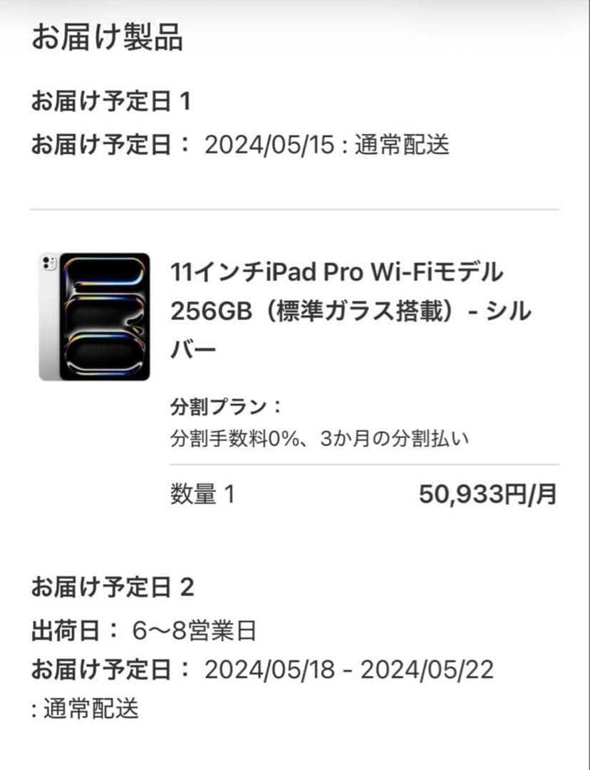 【極美品】iPadPro 11インチ(M4) 256GB