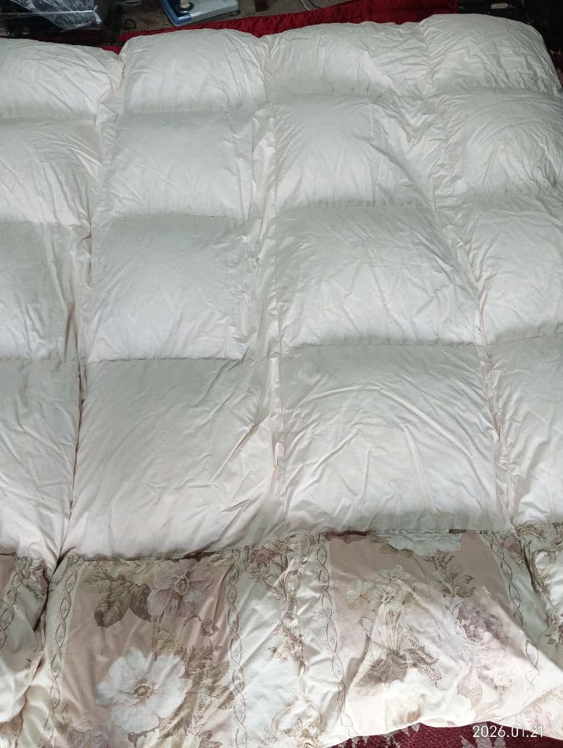 羽毛掛け布団　ダブルサイズ　ポーリッシュホワイトグースダウン90%羽毛1.9㌔