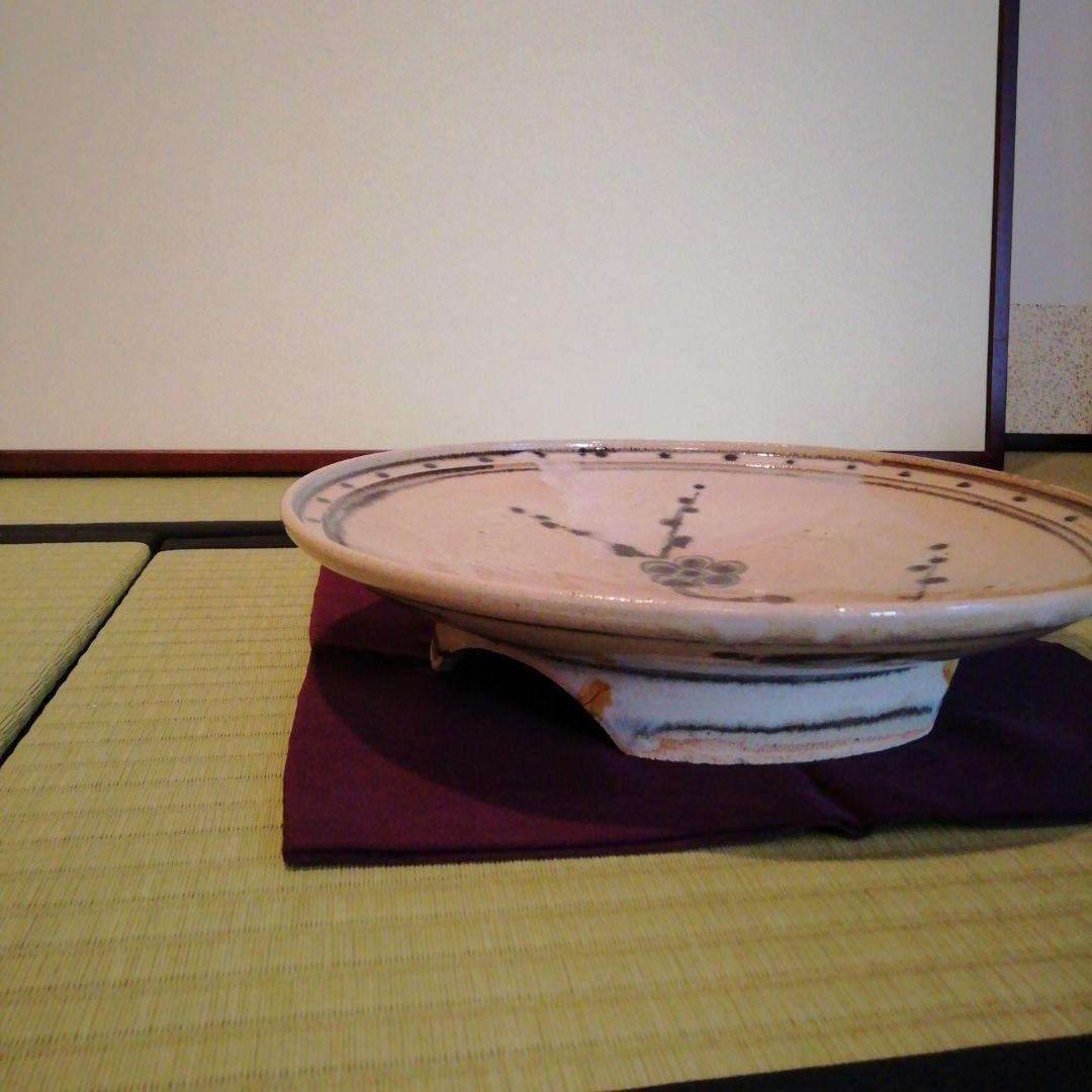 茶道具　清水日呂志　梅平皿　萬古焼　裏千家　表千家