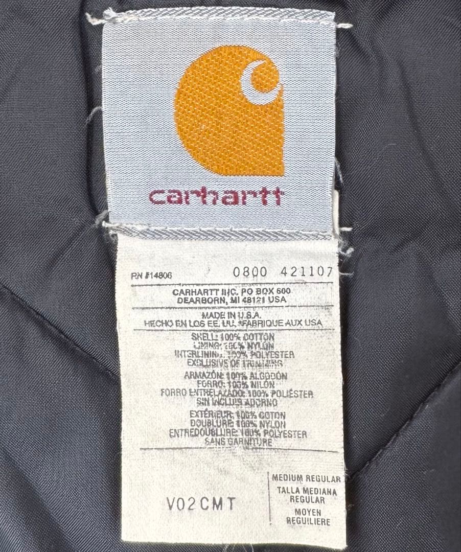 Carhartt カーハート ダックベスト USA製　V02 CMT グレー