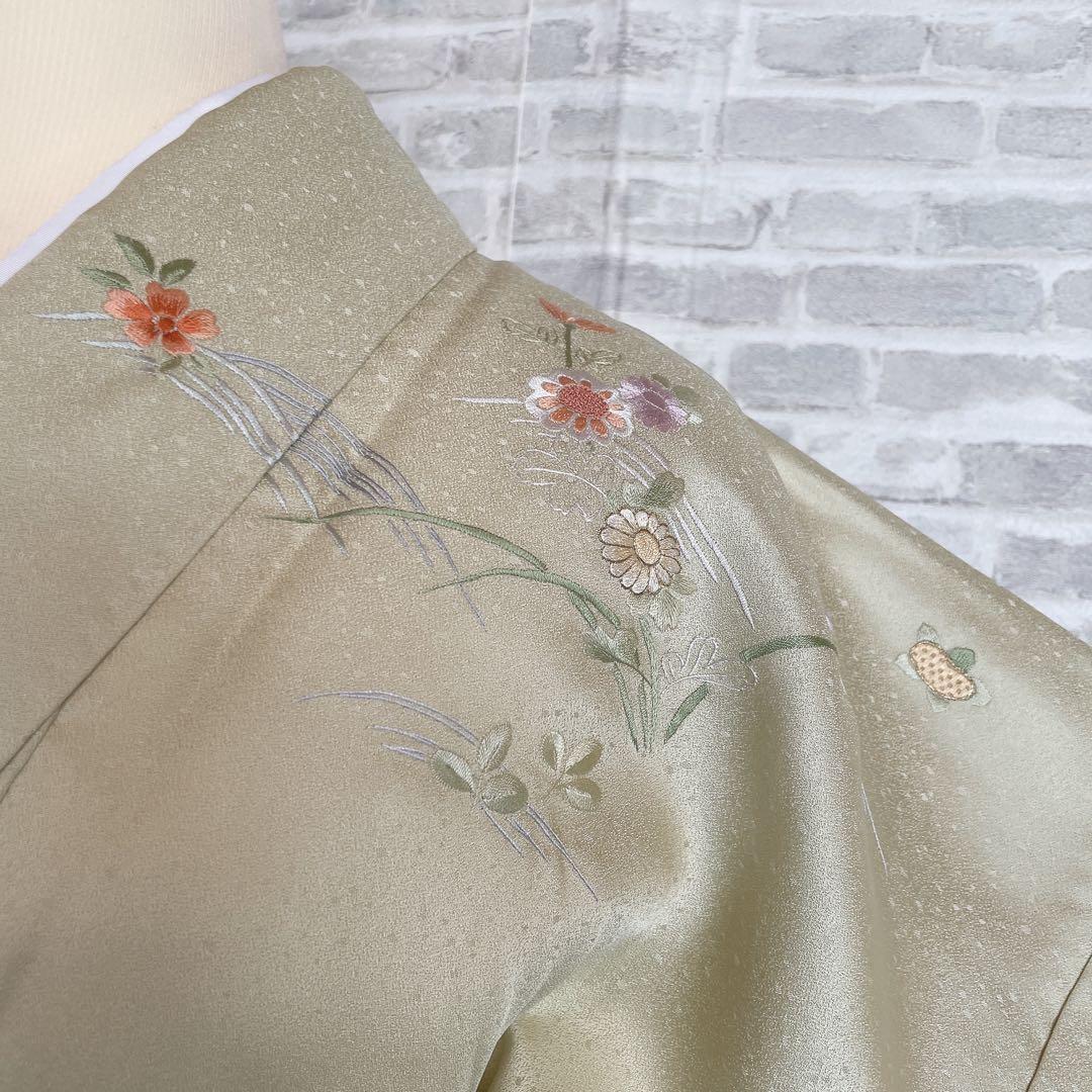 訪問着　フルセット　花筏　相良　汕頭　手刺繍　着物　入学式　卒業式　I7