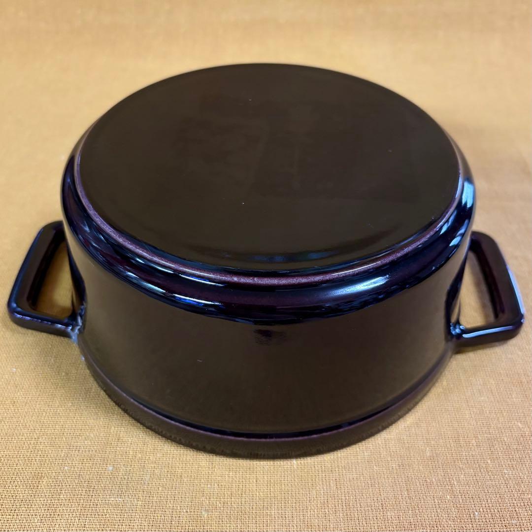 本体訳あり‼️焼き芋用 ストウブ 蓋無傷 超美品❓オーベルジン 18cm ココット