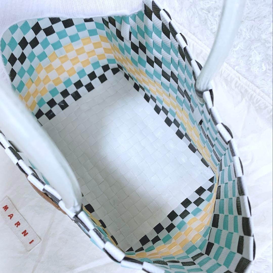 【AIKO】 MARNI フラワーマーケット 編み込み かごバッグ