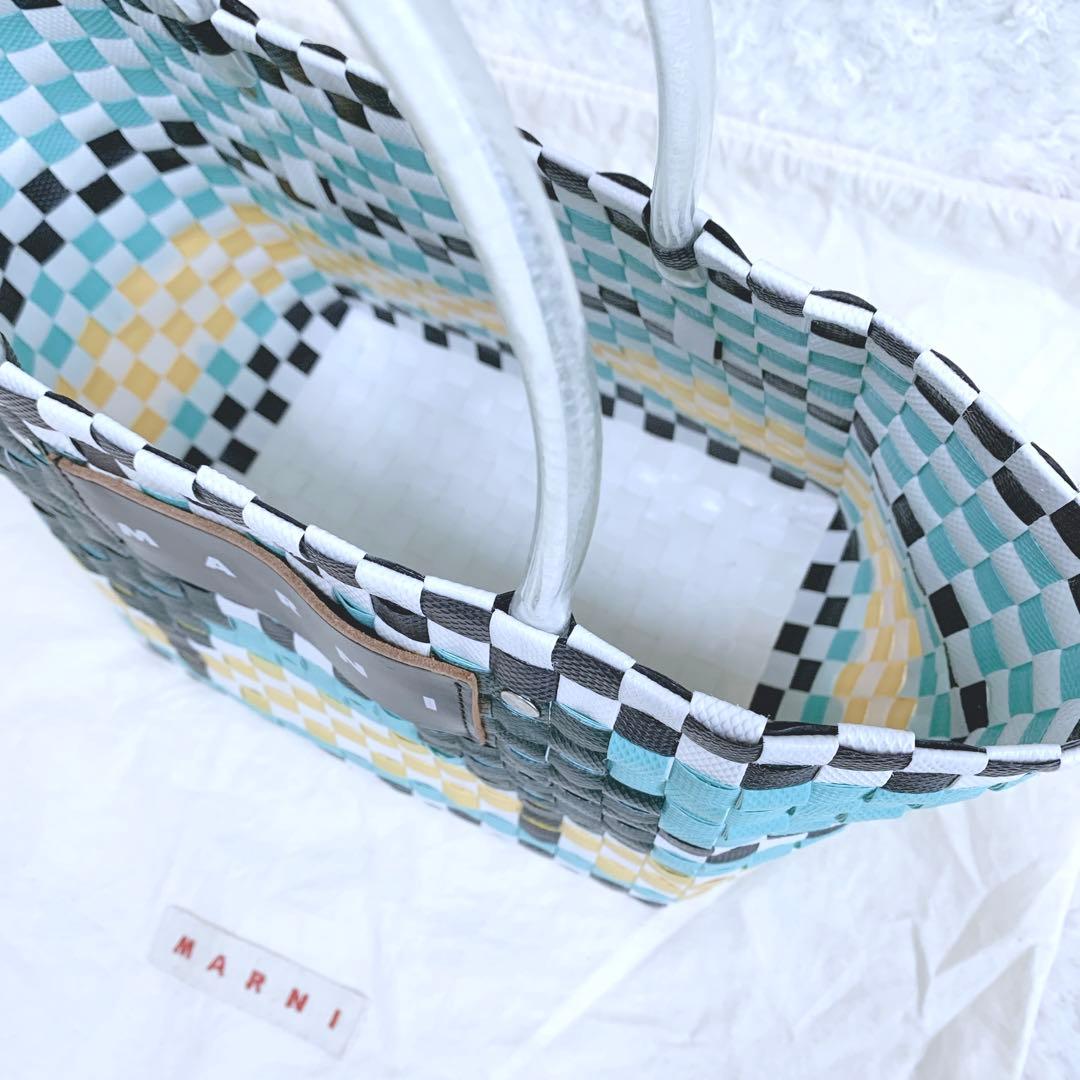 【AIKO】 MARNI フラワーマーケット 編み込み かごバッグ