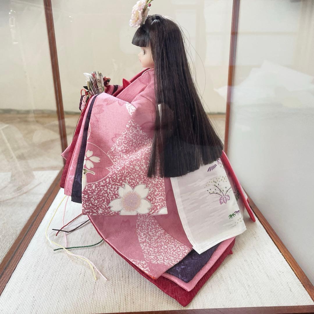 リカちゃん　立ち雛　ガラスケース入り　雛人形　久月