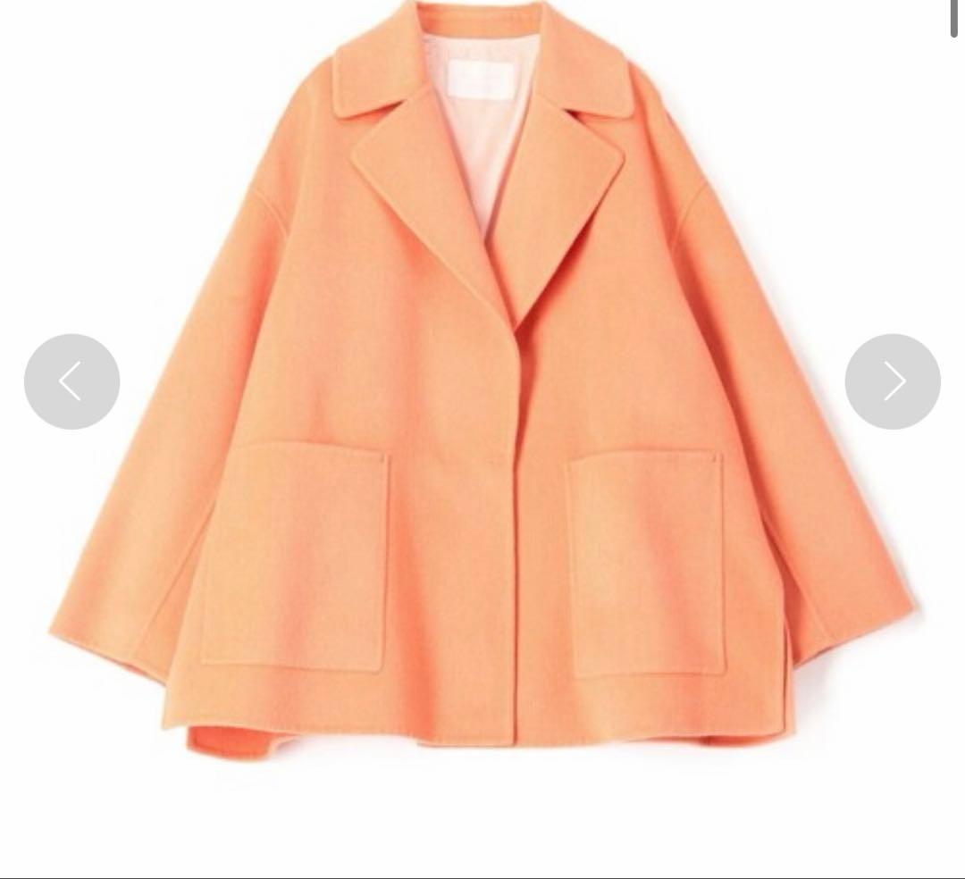 美品　BALLSEY プレミアムウールリバー オープンカラーショートコート36