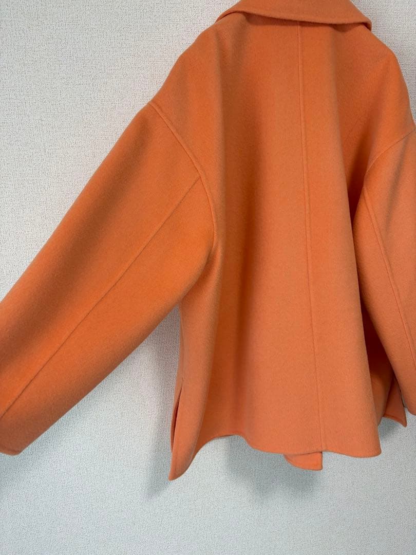 美品　BALLSEY プレミアムウールリバー オープンカラーショートコート36