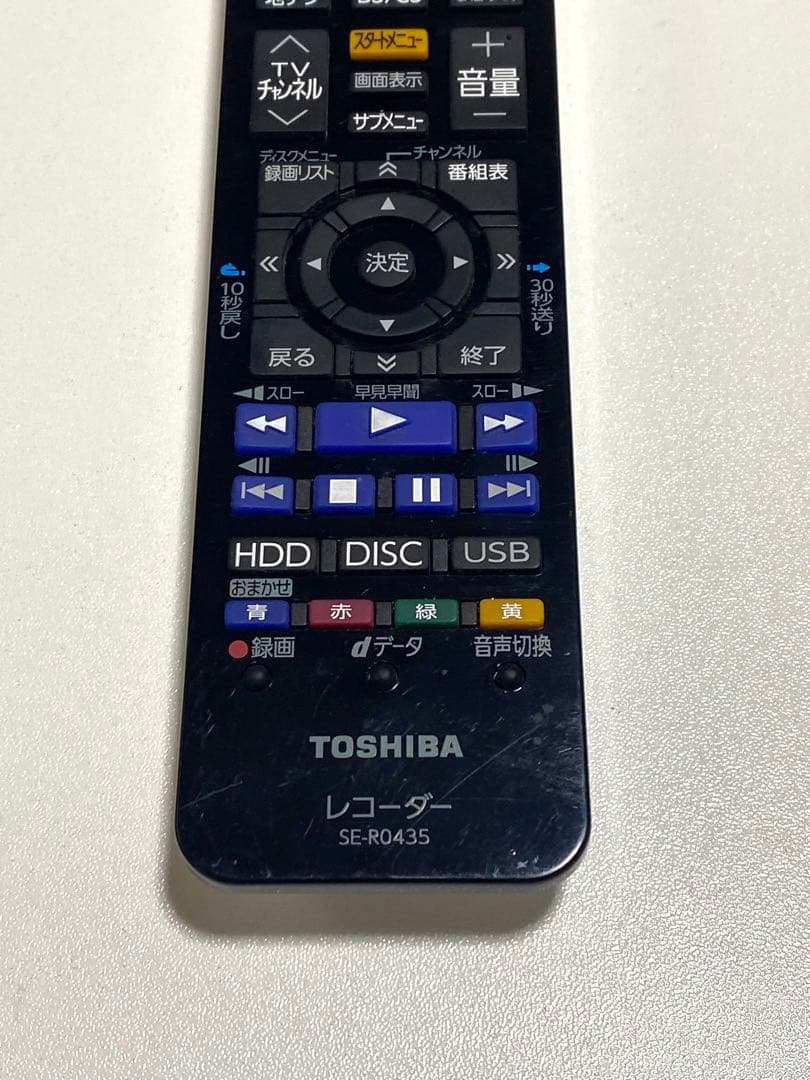 TOSHIBA レコーダー用リモコン SE-R0435 動作品
