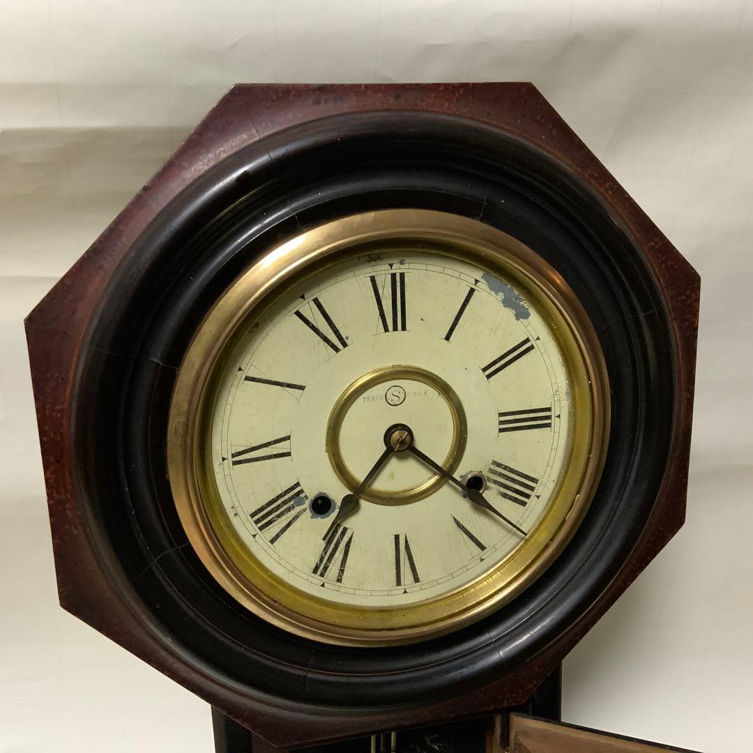 精工舎　八角型　ボンボン柱時計　ゼンマイ