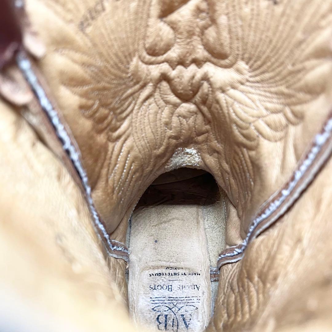 ADAM'S BOOTS アダムスブーツ ウエスタンブーツ 刺繍 レザー