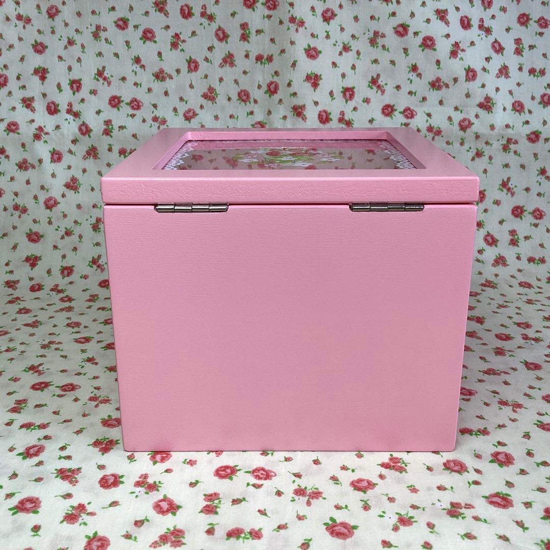 【未使用】マザーガーデン　いちご　小物入れ　チェスト　木製　レア　苺　ピンク