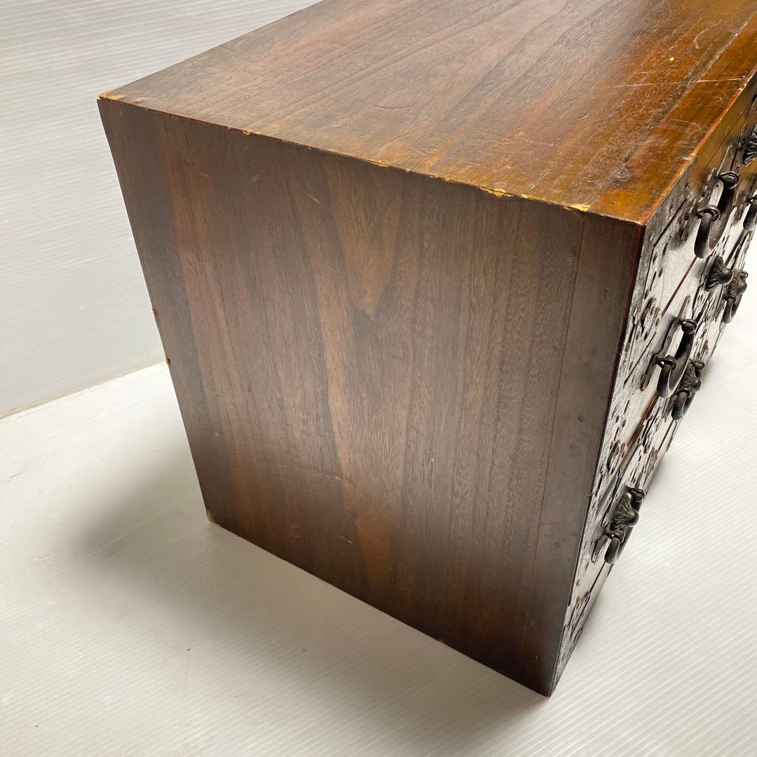 木製箪笥 5引き出し 時代家具 和風 レトロアンティーク 金具付き 収納 和家具