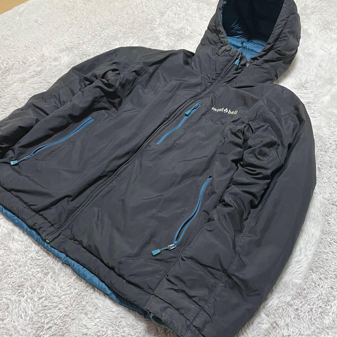 モンベル　ダウンジャケット　コロラドパーカー　リバーシブル　ドローコード　M