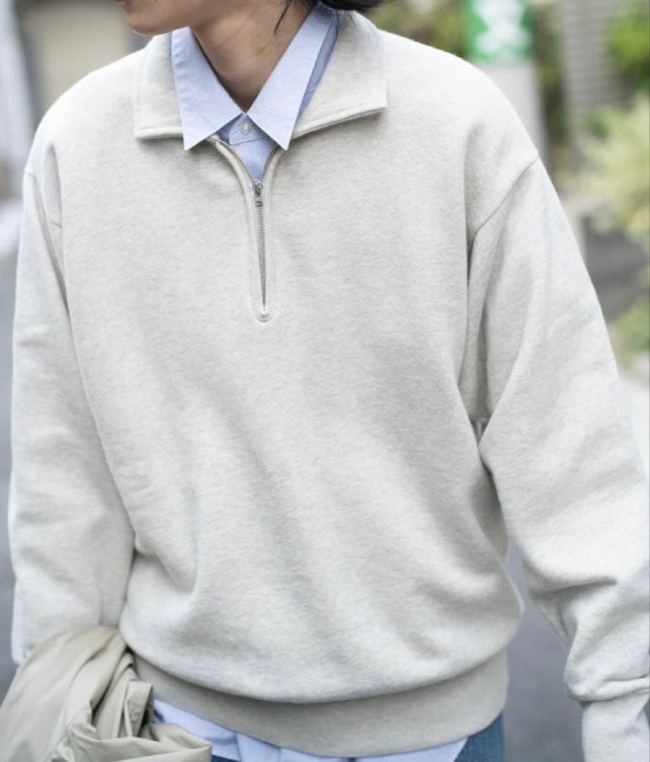 シオタ ハーフジップスウェットシャツ ユニセックス