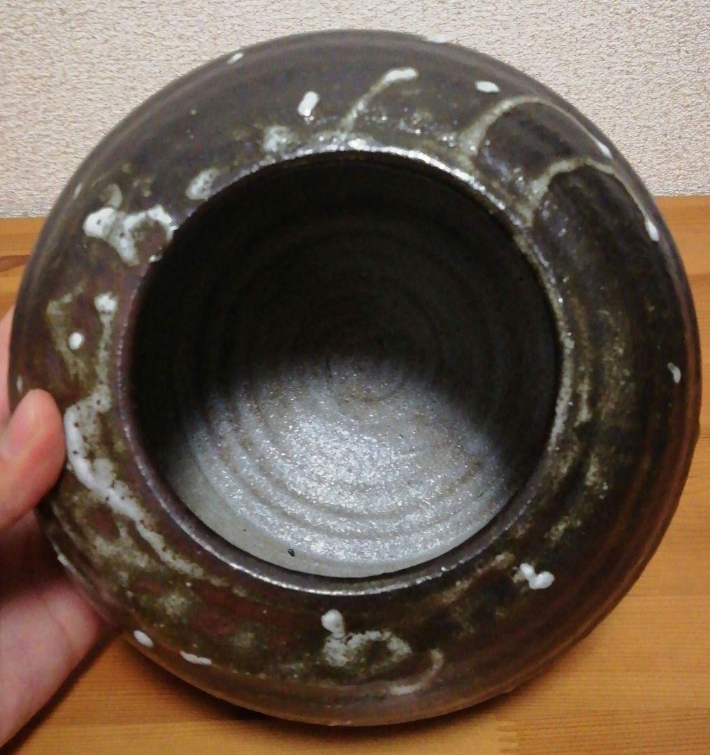 木村展之作　珠滴　水指　共箱　共布　略歴付　茶道具