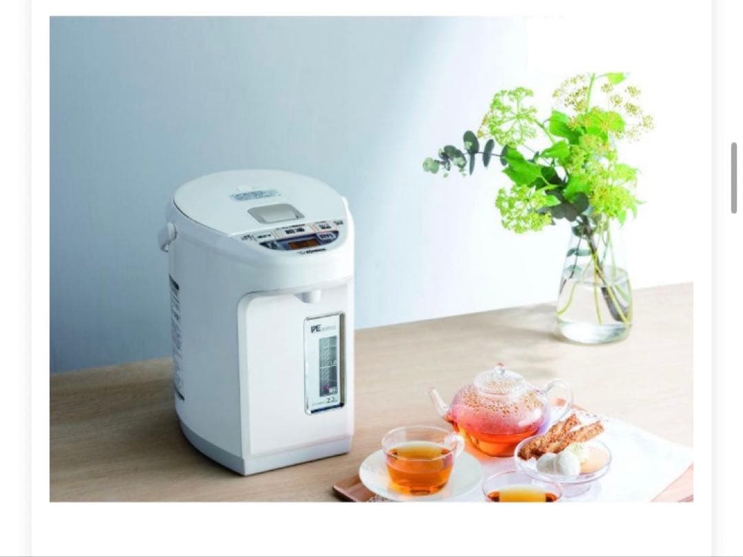 美品・象印VE電気まほうびん 優湯生 CV-WB30-WA ホワイト 3.0L