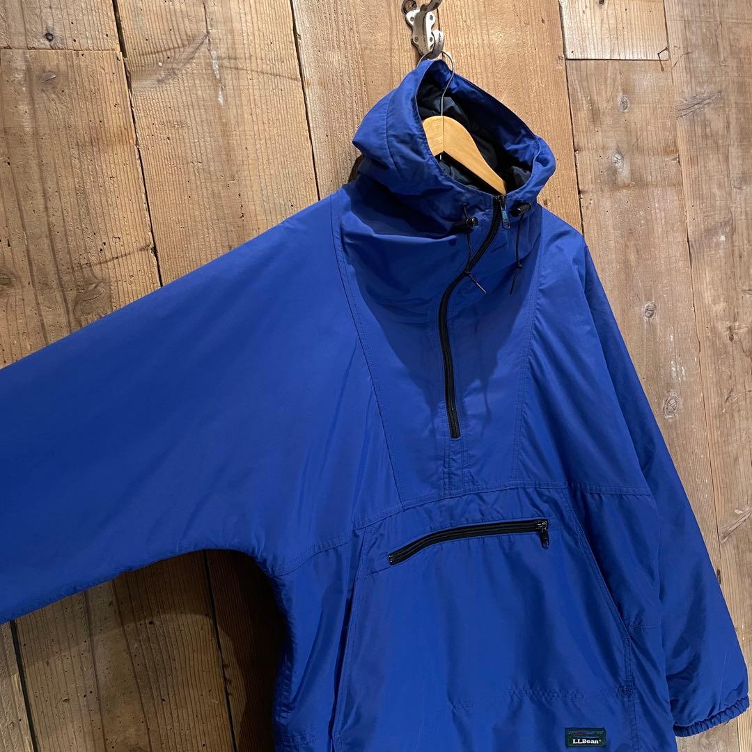 【M】90s USA製 L.L.Bean ナイロン アノラック 中綿 ジャケット