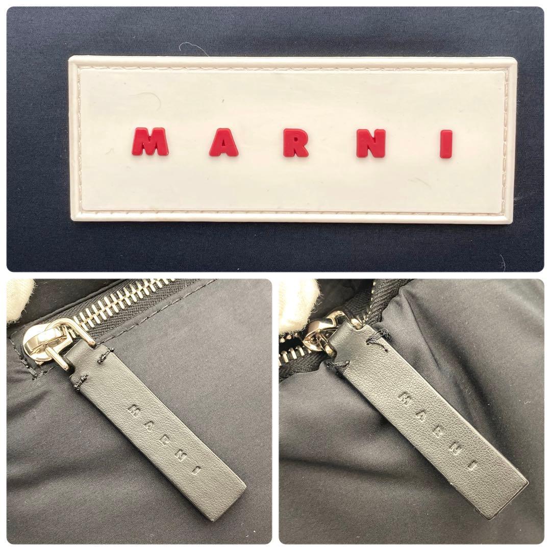 現行！レア✨ MARNI パフ バムバッグ ボディバッグ ナイロン 黒 ロゴタグ