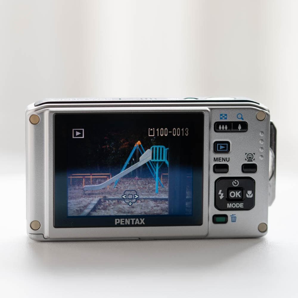 【防水カメラ】 PENTAX optio W60 シルバー 動作確認済み