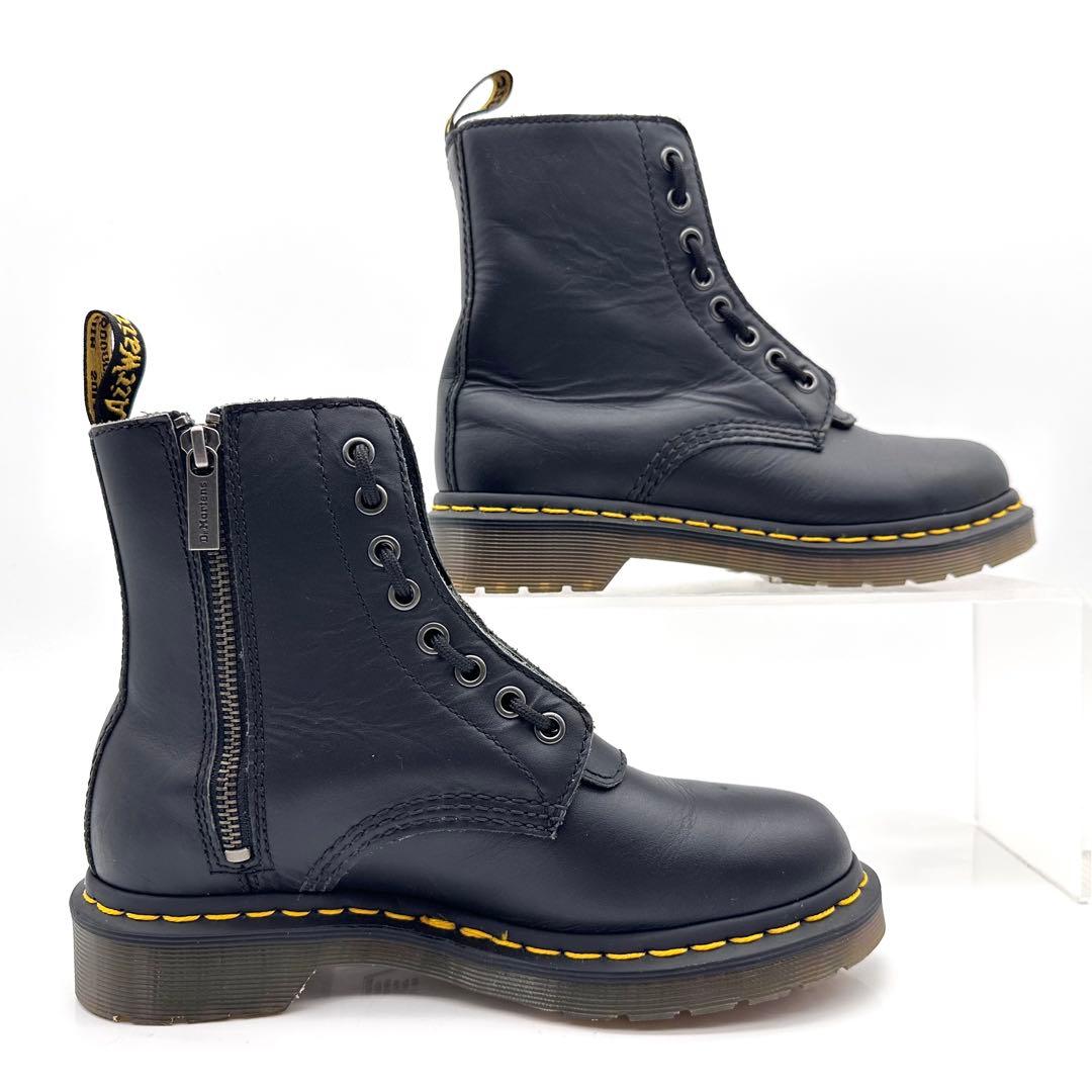 【美品】ドクターマーチン 1460 フロントジップ ブラック 8ホール