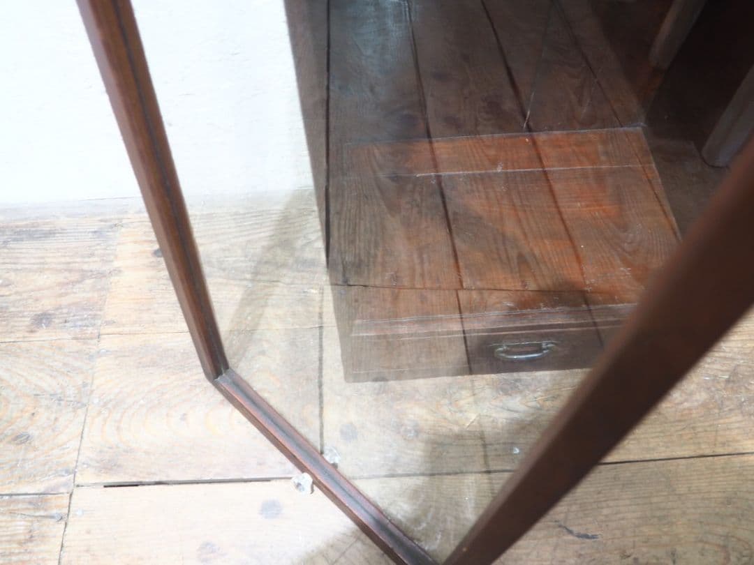 1148 ケンドン式　ガラスケース　飾り棚　ショーケース　レトロ　アンティーク