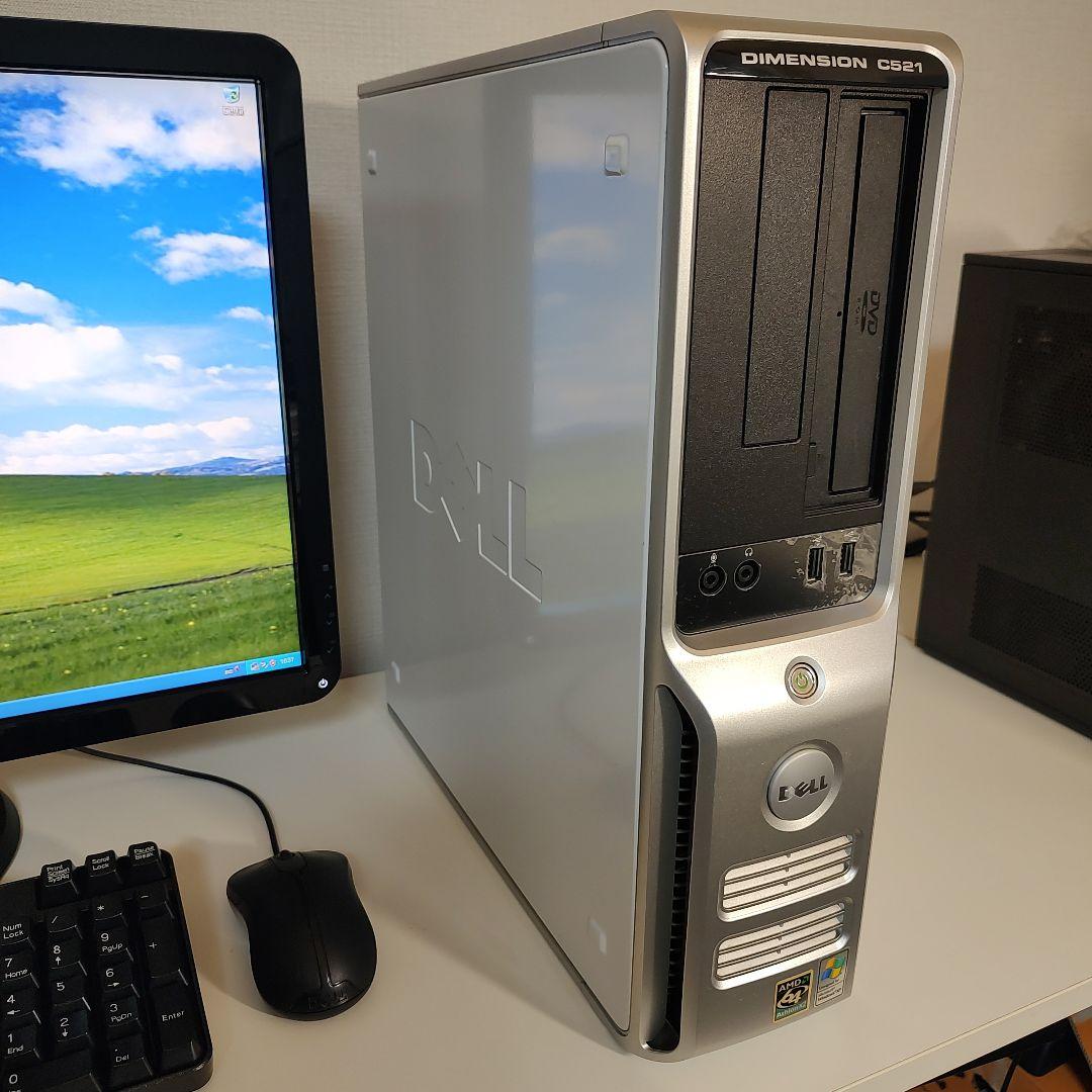 【美品】DELL DIMENSION C521据置型PC+24インチモニタセット