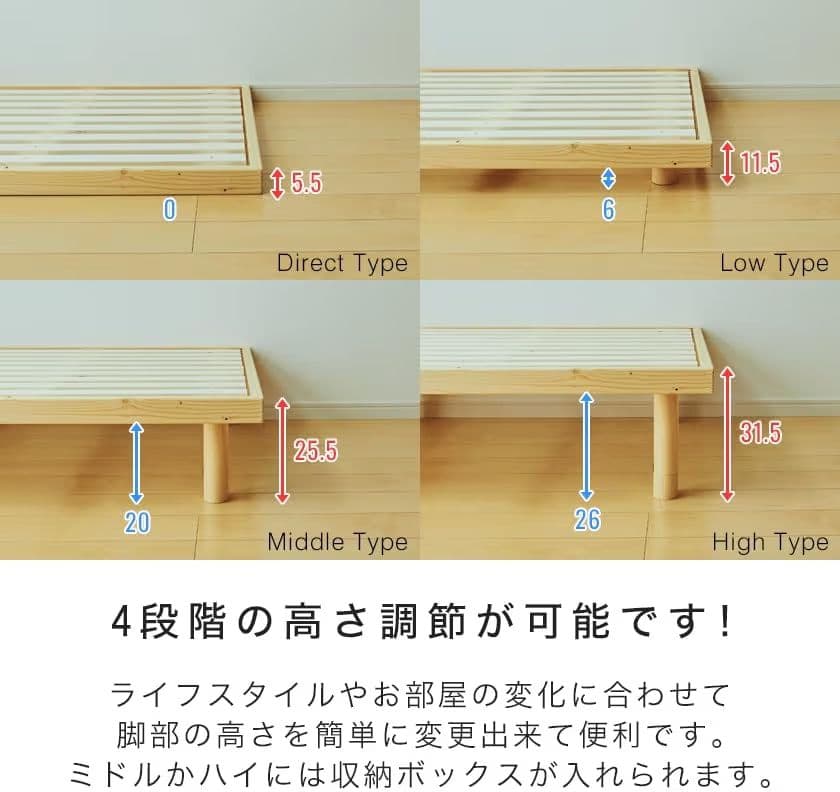 バノン すのこベッド フレーム セミシングルショート ホワイト