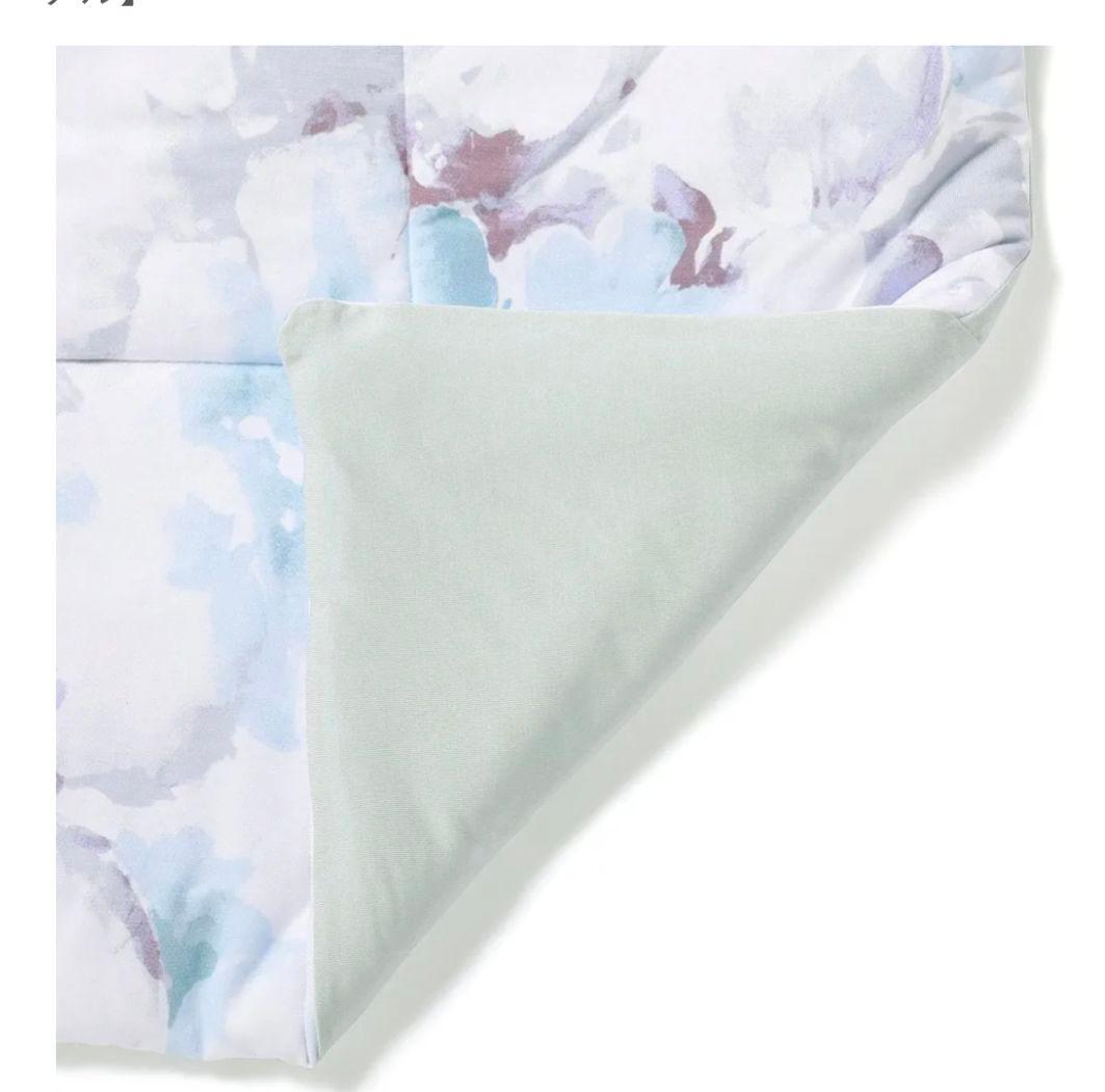 フランフラン冷感夏掛け布団ふわろウォーターフラワーブルーシングル&枕カバー新品