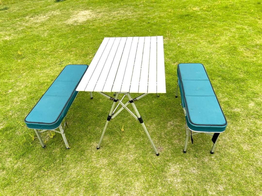 Coleman ベンチセット テーブル 折りたたみ 箱あり
