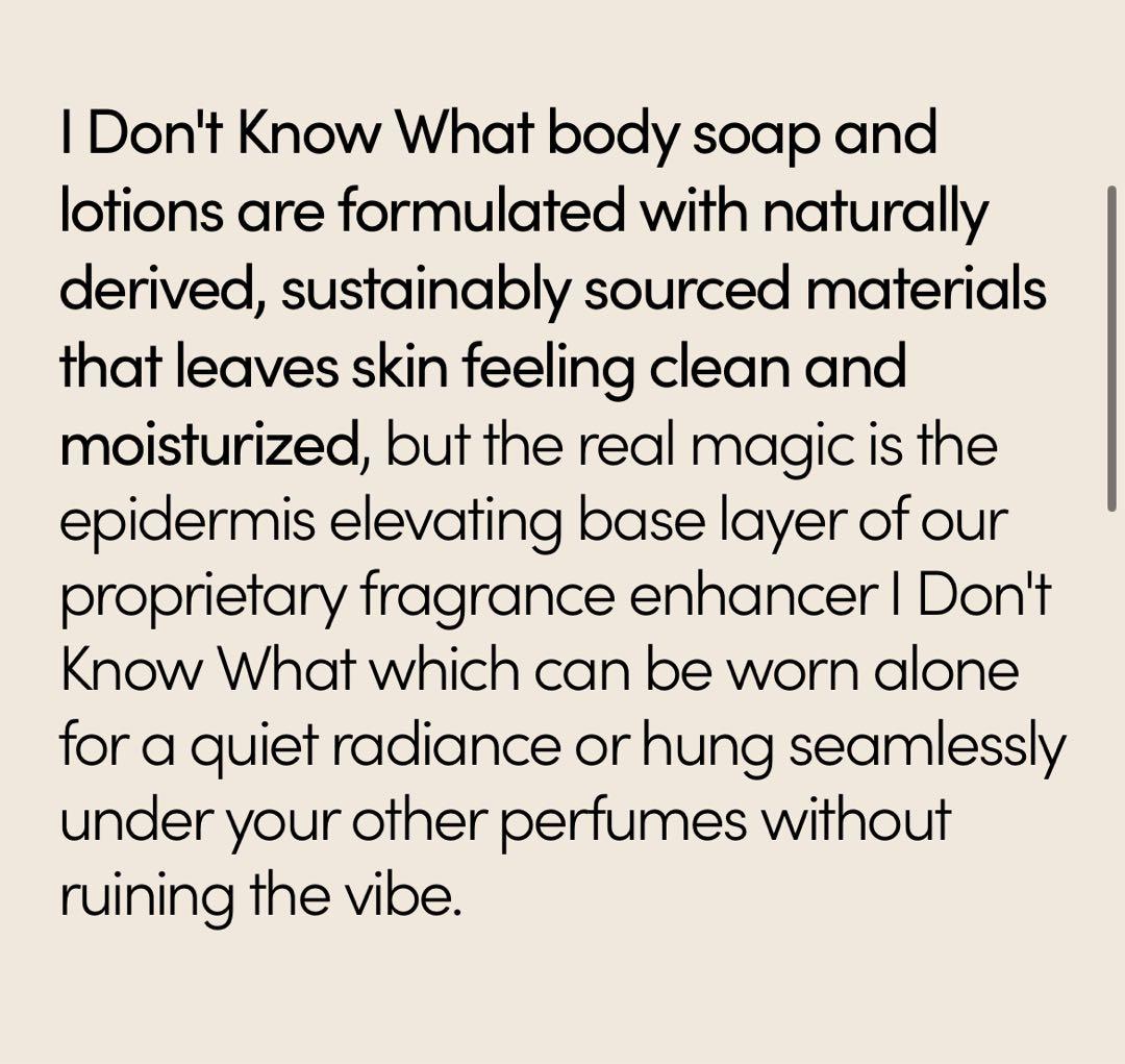 I DON'T KNOW WHAT BODY SOAP 350ml おまけ込み