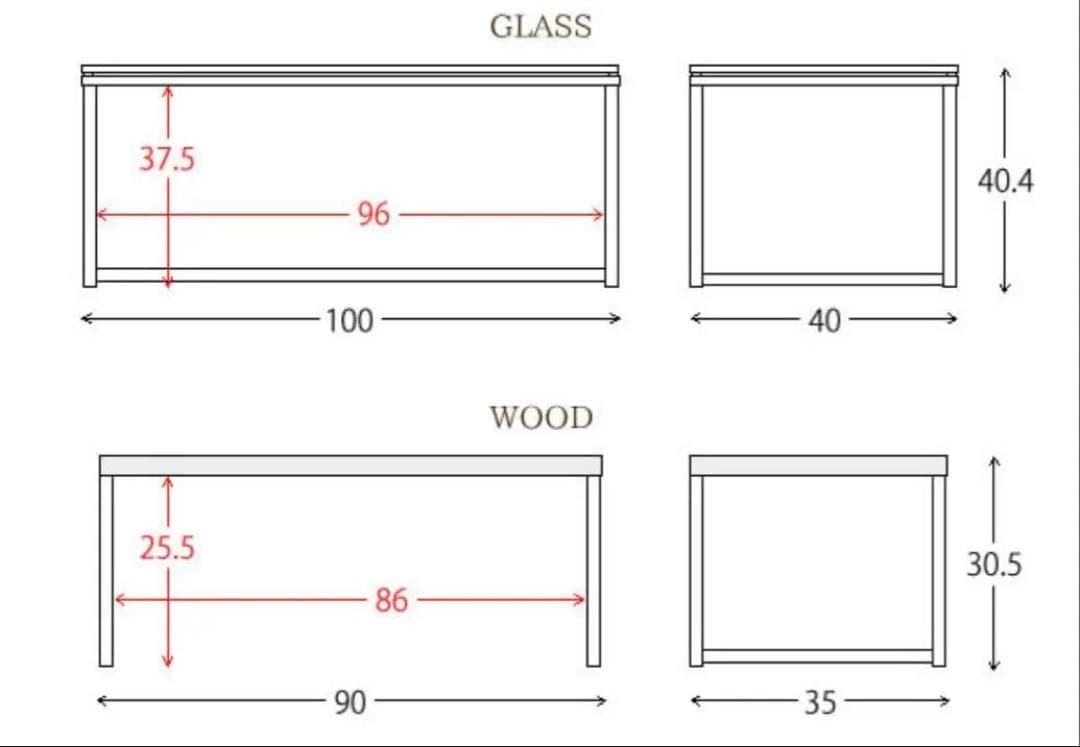 ガラステーブル ローテーブル 角型 2点セット