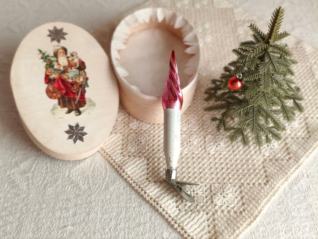 * vintage ornament ୨୧ キャンドル型 クリップオーナメント