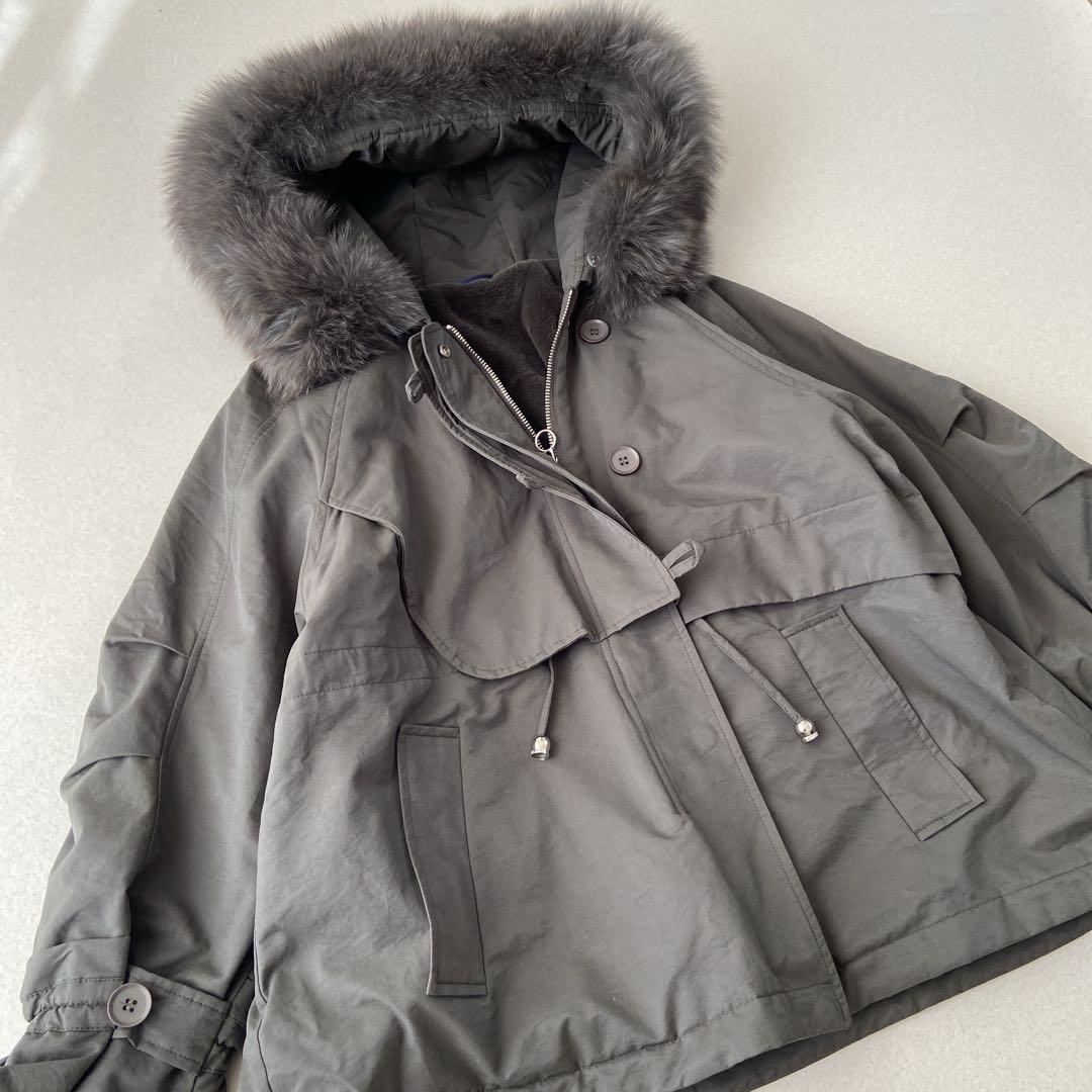 ✨極美品✨ ポリーヌブロー　ラクーンファー　モッズコート　オーバーサイズ　近年