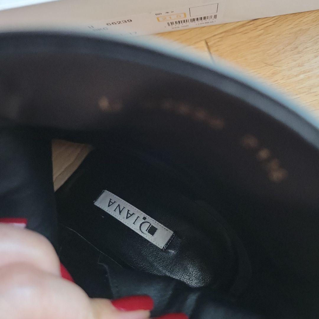 美品 ダイアナショートブーツ21.5cmブラック