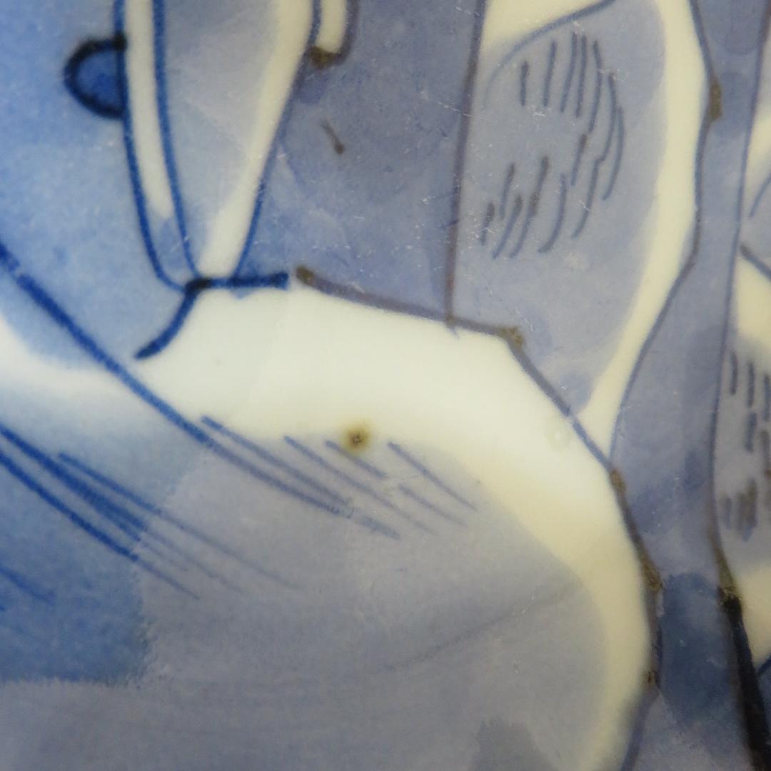 小皿 5枚 染付 希少柄 UFO 大珍品 江戸 明治 古伊万里