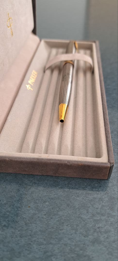 パーカー　ソネットアンティーク　シルバー ボールペン ケース 80's90's