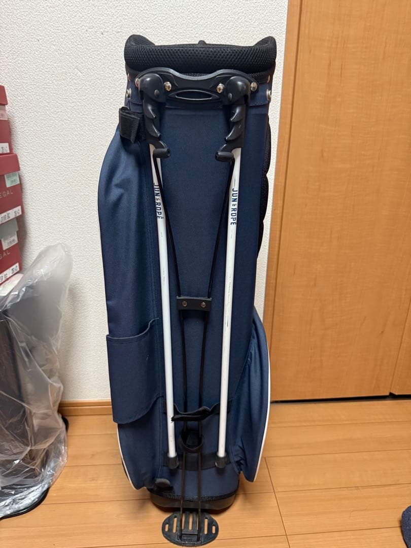 JUN & ROPE ゴルフキャディバッグ ネイビー　ジュンアンドロペ
